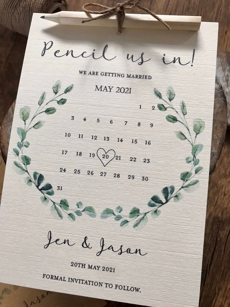 Pencil Us In Save The Date