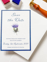 Load image into Gallery viewer, Watercolour Thistle Save the Date
