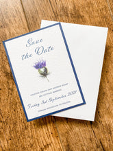 Load image into Gallery viewer, Watercolour Thistle Save the Date

