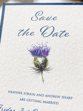 Load image into Gallery viewer, Watercolour Thistle Save the Date
