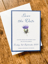 Load image into Gallery viewer, Watercolour Thistle Save the Date
