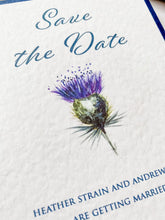 Load image into Gallery viewer, Watercolour Thistle Save the Date
