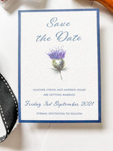 Load image into Gallery viewer, Watercolour Thistle Save the Date
