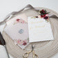 Burgundy Floral Vellum Wrap Invitation with Wax Seal