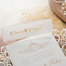Load image into Gallery viewer, Gold Glitter Ornate Wedding Invitations
