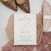 Load image into Gallery viewer, Blush Intricate Laser Cut Wedding Invitation
