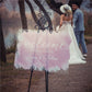 Pink Watercolour Clear Acrylic Welcome to our Wedding Sign